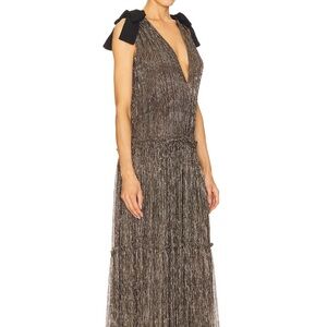 Sabina Musayev XS Ray Dress in gold